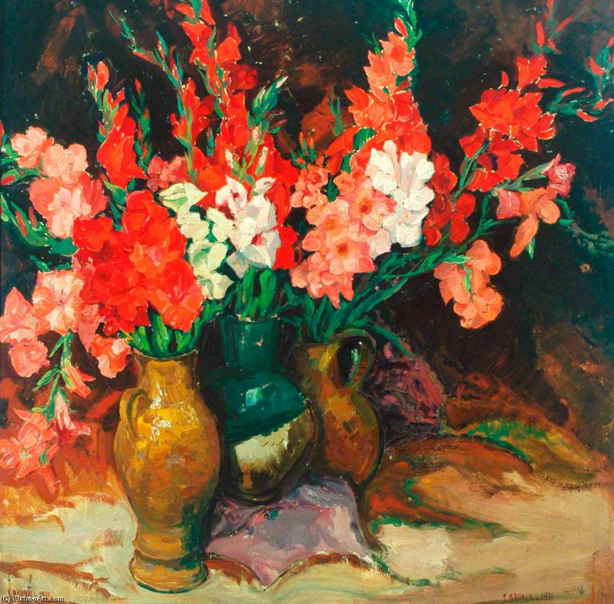 Wikioo.org - The Encyclopedia of Fine Arts - Painting, Artwork by James Arundel - Gladioli