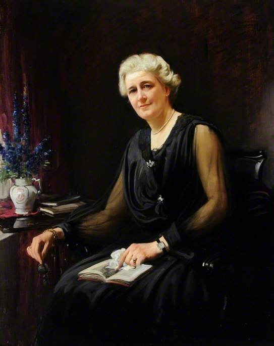 Wikioo.org - The Encyclopedia of Fine Arts - Painting, Artwork by Frederick William Elwell - Mrs R. Hodgson