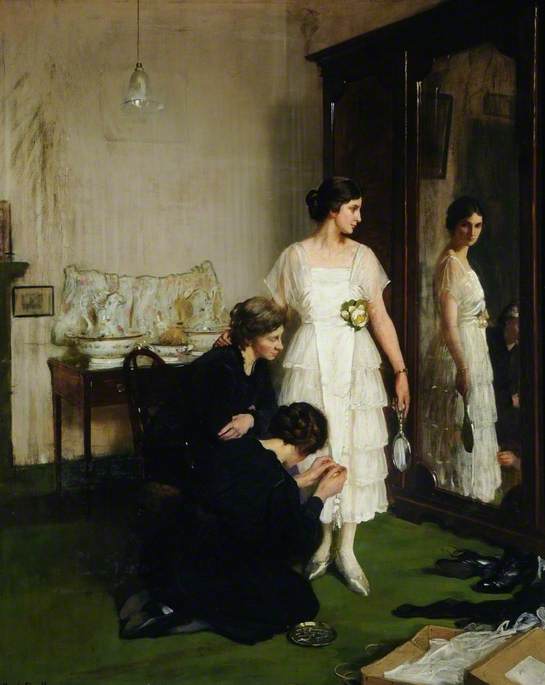 Wikioo.org - The Encyclopedia of Fine Arts - Painting, Artwork by Frederick William Elwell - The New Frock