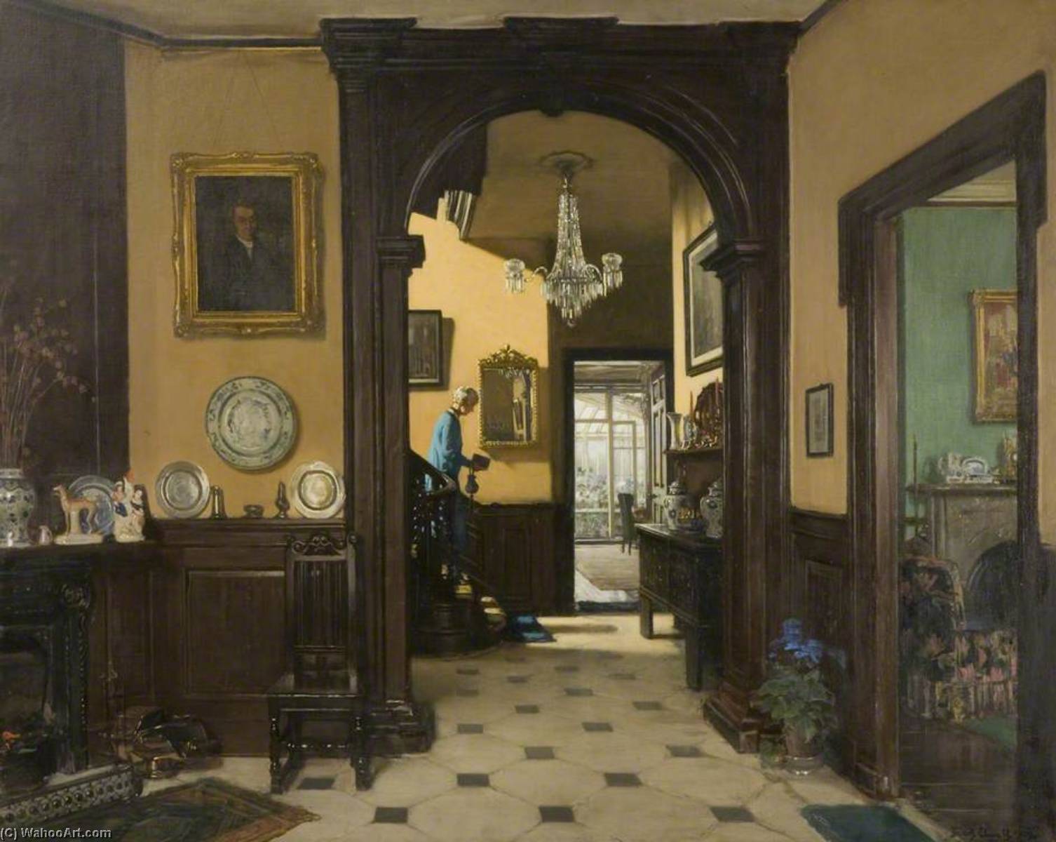 Wikioo.org - The Encyclopedia of Fine Arts - Painting, Artwork by Frederick William Elwell - My Neighbour's House