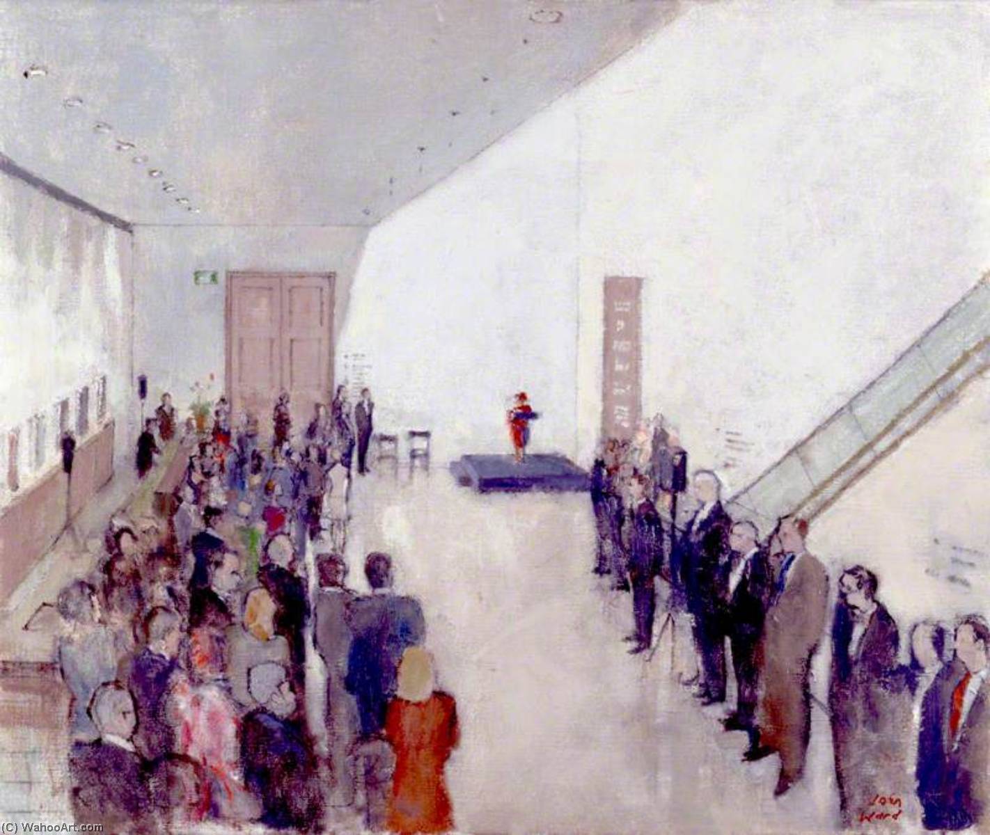 Wikioo.org - The Encyclopedia of Fine Arts - Painting, Artwork by John Stanton Ward - Opening of the Ondaatje Wing, National Portrait Gallery, in the Presence of Queen Elizabeth II, 4 May 2000
