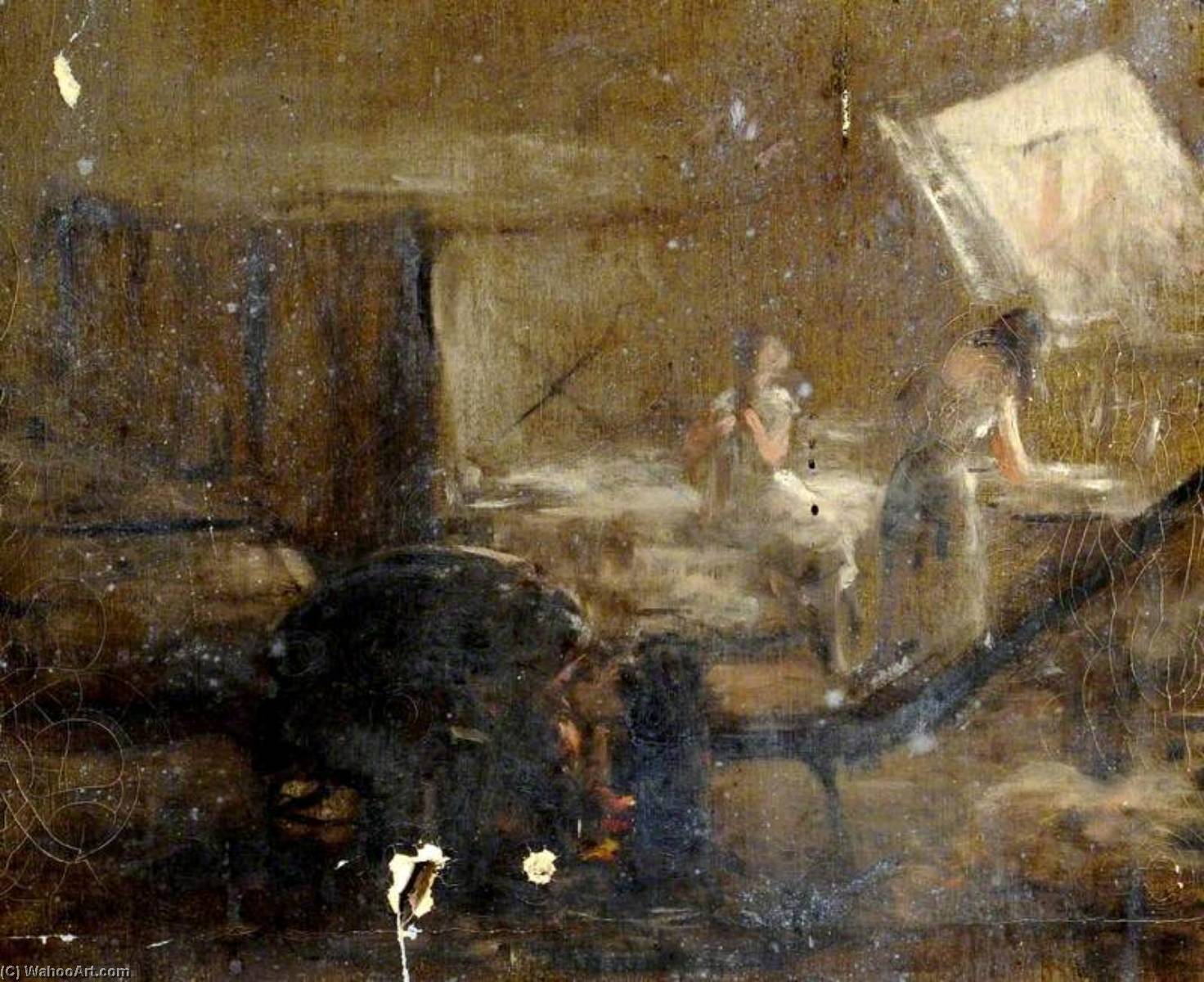 Wikioo.org - The Encyclopedia of Fine Arts - Painting, Artwork by Frederick William Elwell - Study of a Loft Room (detail)