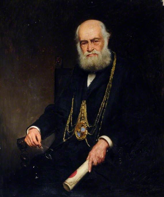 Wikioo.org - The Encyclopedia of Fine Arts - Painting, Artwork by Frederick William Elwell - William Spencer (1826–1910), Mayor of Beverley