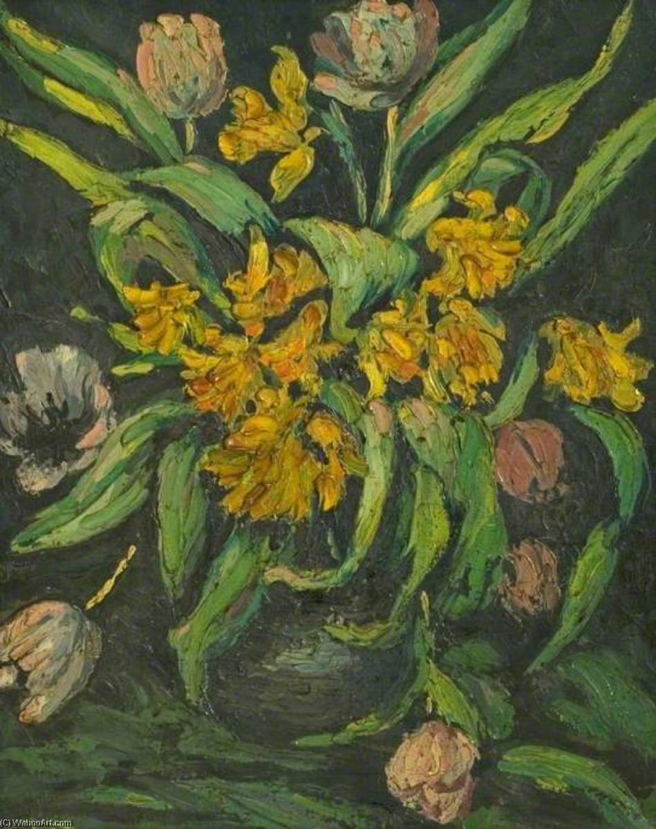 Wikioo.org - The Encyclopedia of Fine Arts - Painting, Artwork by William D Moore - Tulips and Daffodils