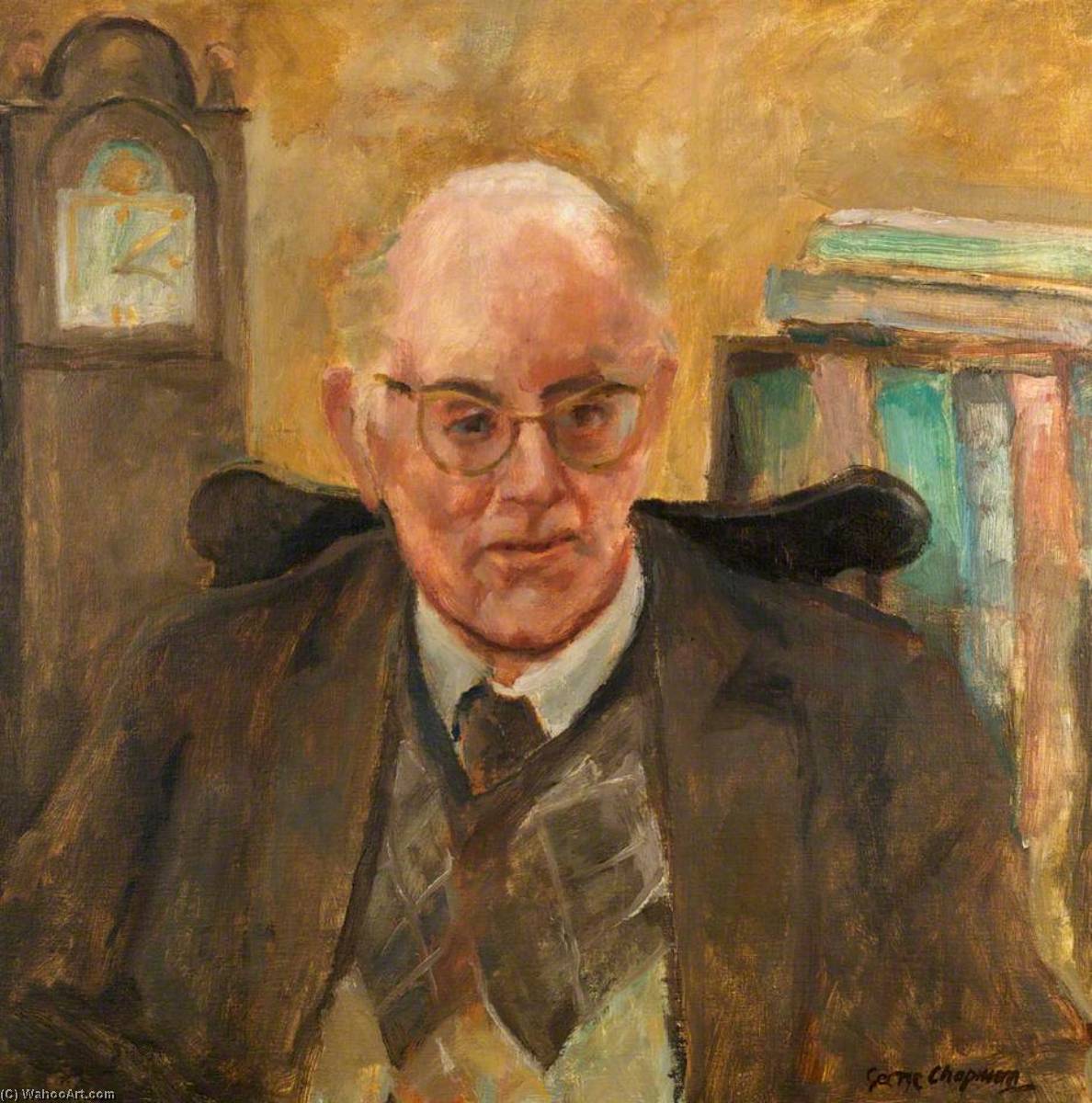 Wikioo.org - The Encyclopedia of Fine Arts - Painting, Artwork by George Chapman - Dr John D. Owen (1926–2003), Curator at Ceredigion Museum (1972–1991)