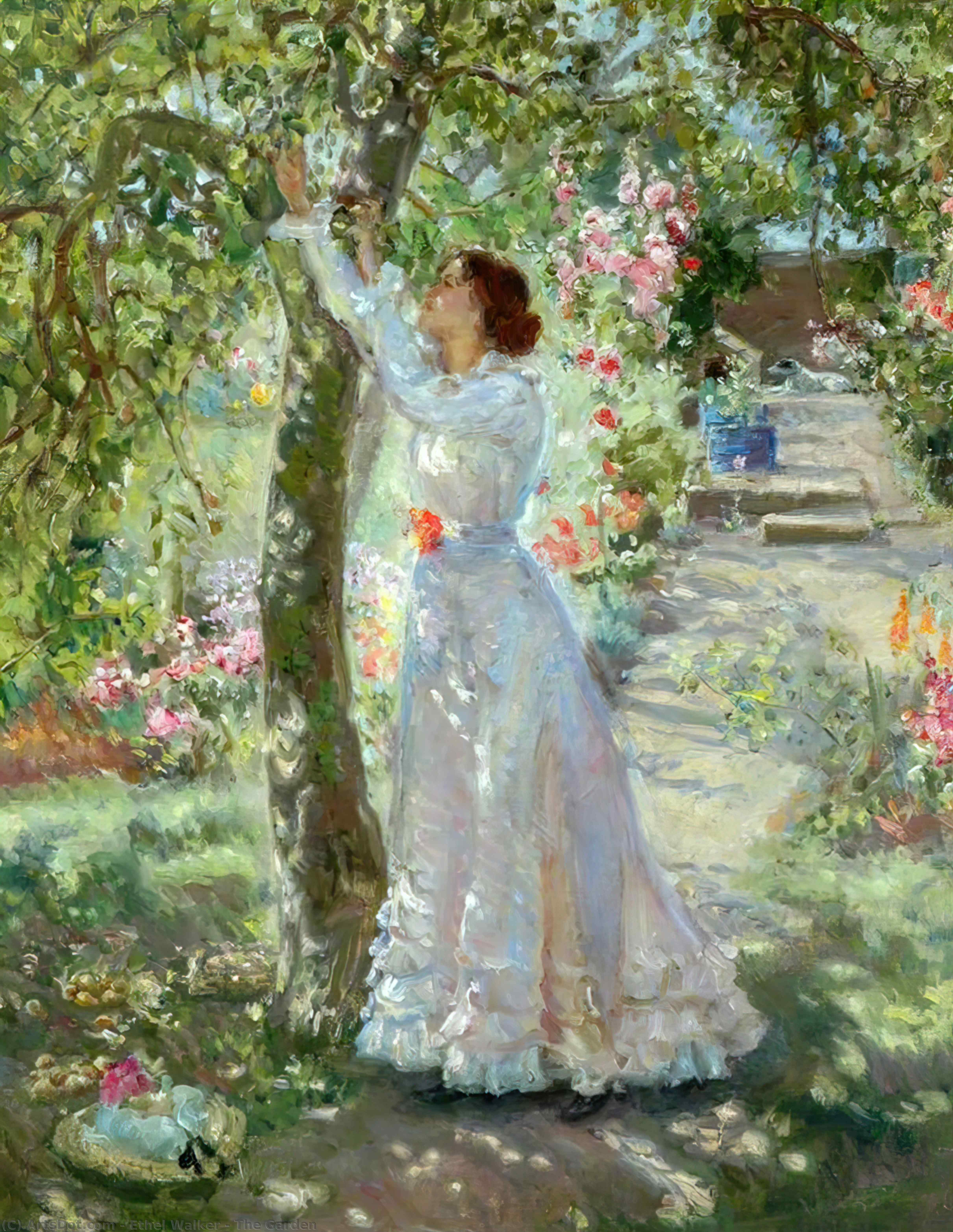 Wikioo.org - The Encyclopedia of Fine Arts - Painting, Artwork by Ethel Walker - The Garden