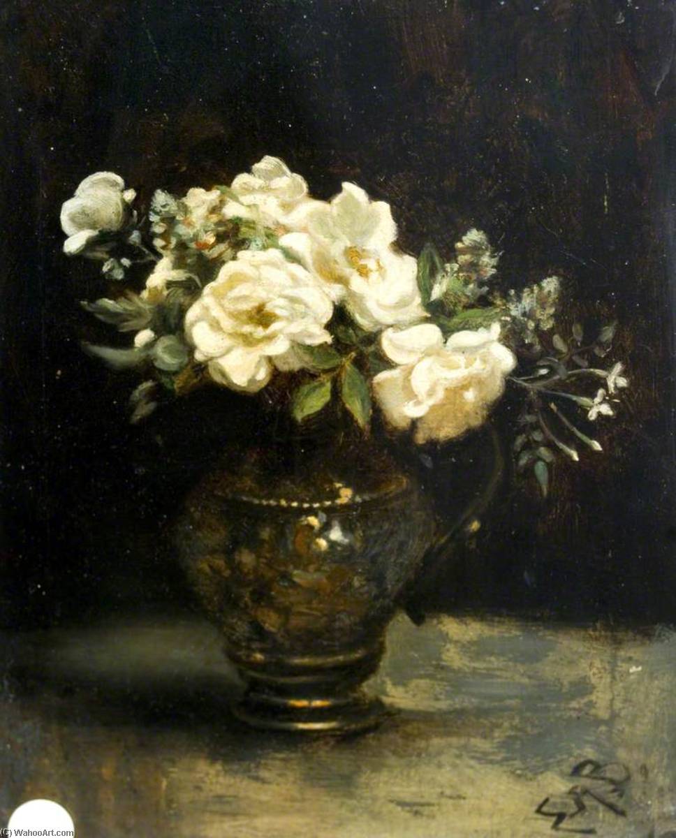 Wikioo.org - The Encyclopedia of Fine Arts - Painting, Artwork by Ethel Susan Graham Bristowe - Claire de Dijon Roses