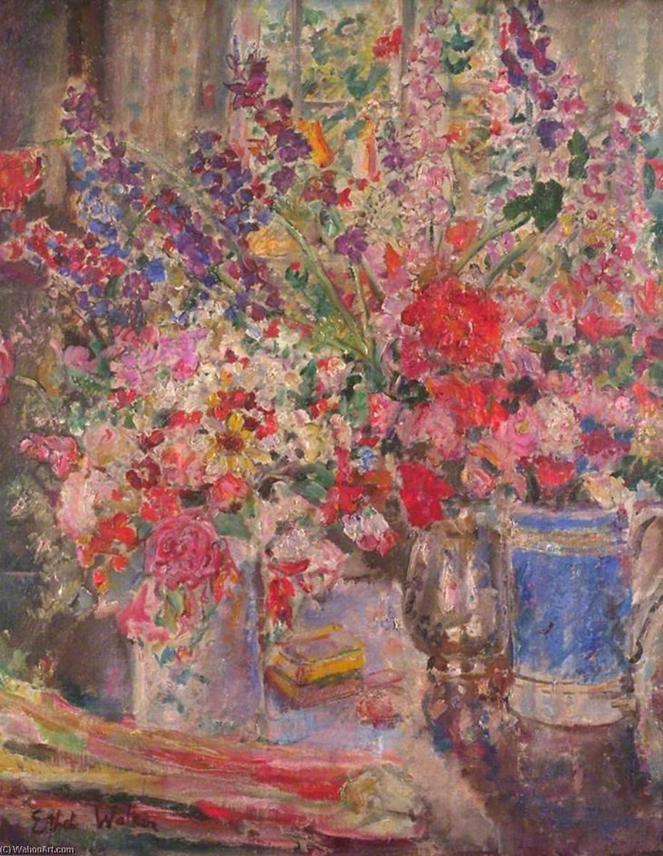 Wikioo.org - The Encyclopedia of Fine Arts - Painting, Artwork by Ethel Walker - Flower Piece No.4