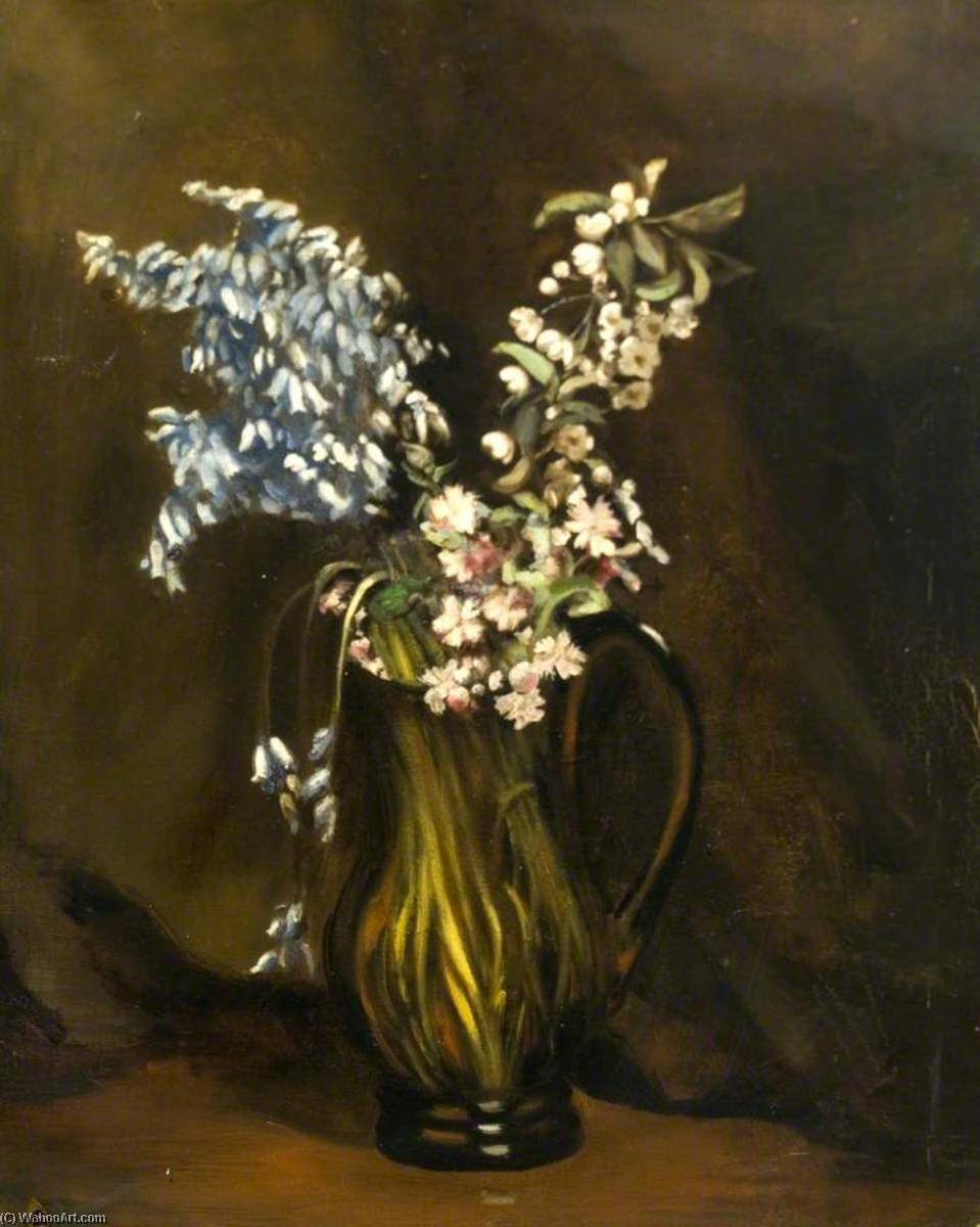 Wikioo.org - The Encyclopedia of Fine Arts - Painting, Artwork by Ethel Susan Graham Bristowe - Wild Hyacinths in a Jug