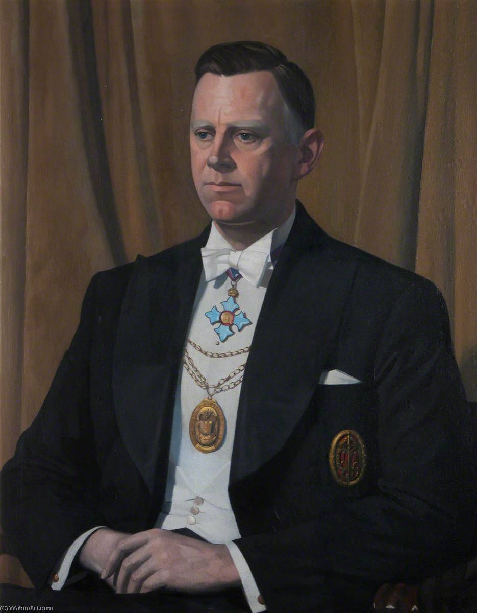 Wikioo.org - The Encyclopedia of Fine Arts - Painting, Artwork by John Turner - Sir Percival Brown, CBE, Lord Mayor (1953–1954)