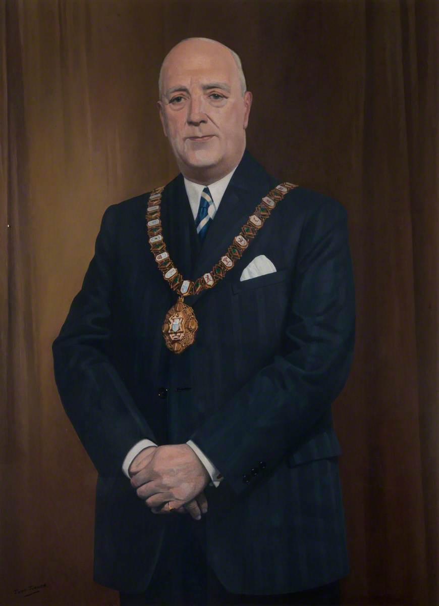 Wikioo.org - The Encyclopedia of Fine Arts - Painting, Artwork by John Turner - Sir James Norritt, DL, JP, LLD, Lord Mayor (1951–1952)