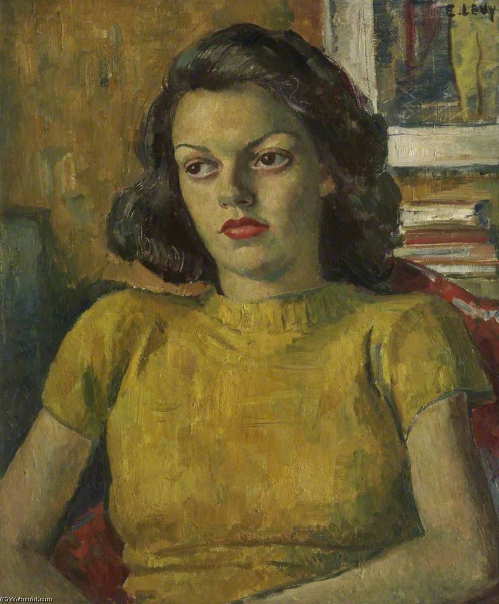 Wikioo.org - The Encyclopedia of Fine Arts - Painting, Artwork by Emmanuel Levy - Girl in a Yellow Jumper