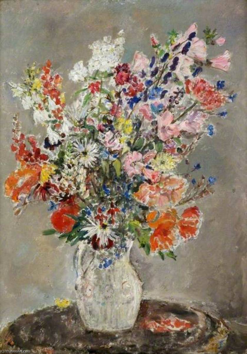Wikioo.org - The Encyclopedia of Fine Arts - Painting, Artwork by Ethel Walker - Flower Piece
