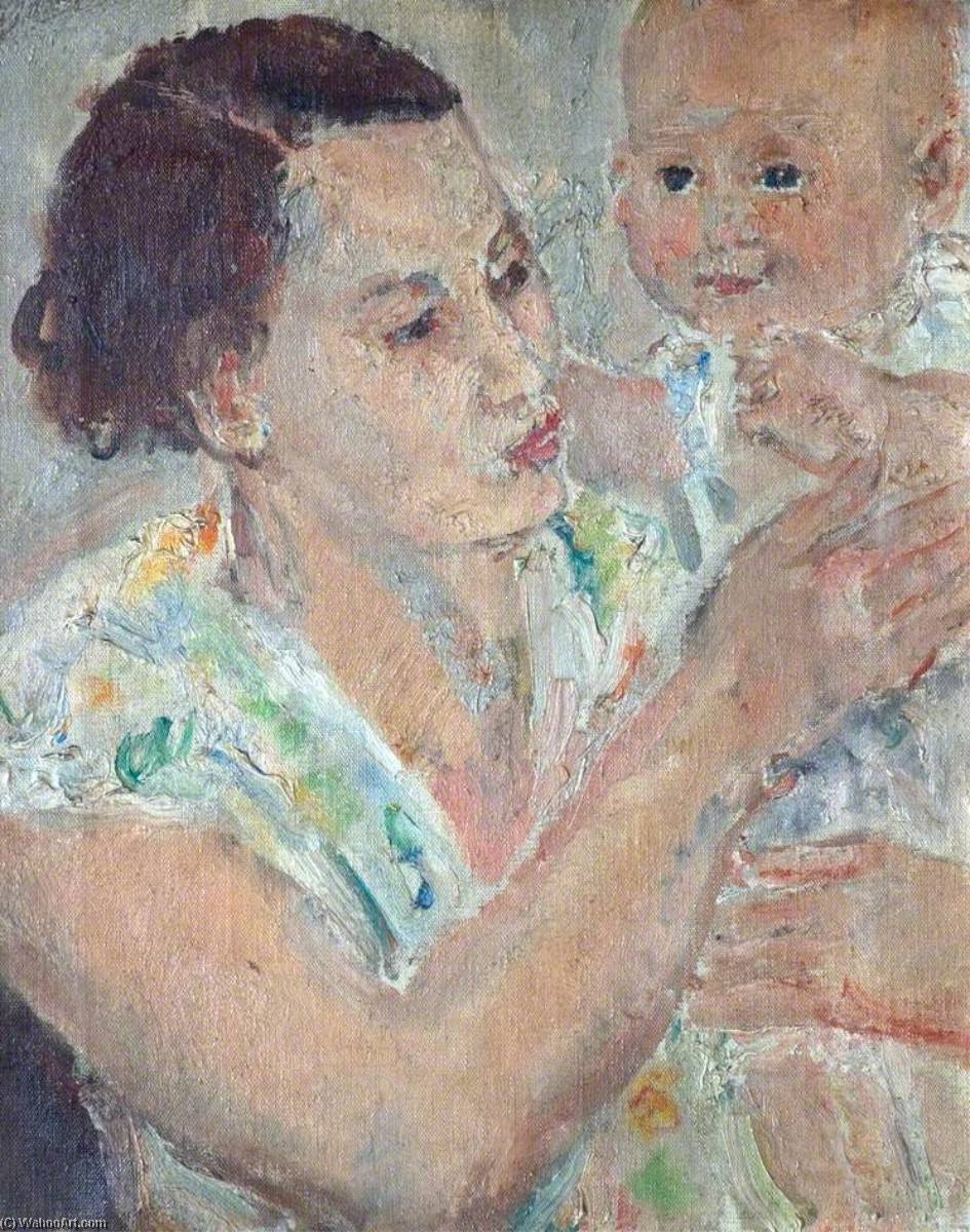 Wikioo.org - The Encyclopedia of Fine Arts - Painting, Artwork by Ethel Walker - Mother and Baby