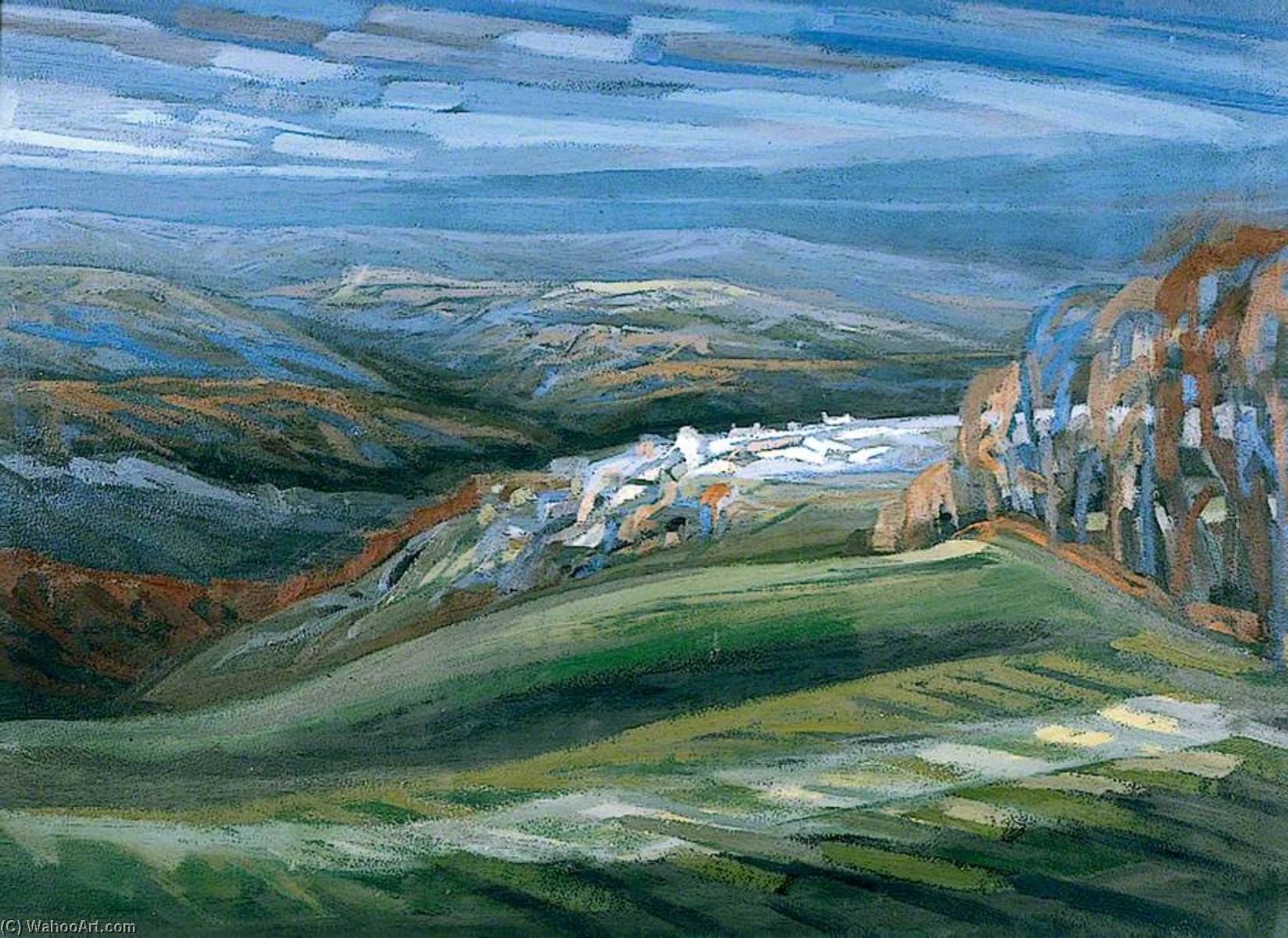 Wikioo.org - The Encyclopedia of Fine Arts - Painting, Artwork by Mary Lord - Winter's Morning over Highburton to Holmfirth
