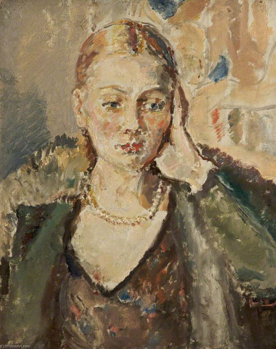 Wikioo.org - The Encyclopedia of Fine Arts - Painting, Artwork by Ethel Walker - Portrait of a Young Lady