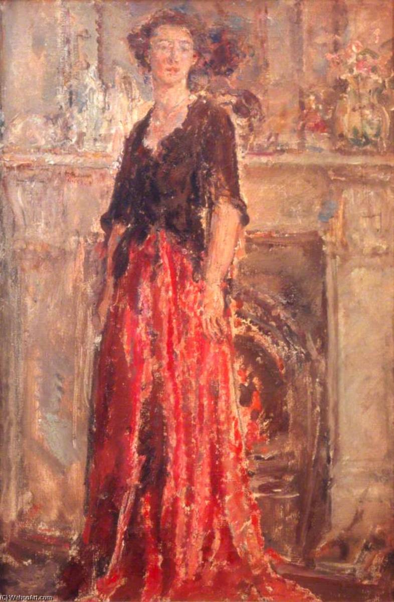 Wikioo.org - The Encyclopedia of Fine Arts - Painting, Artwork by Ethel Walker - The Red Skirt