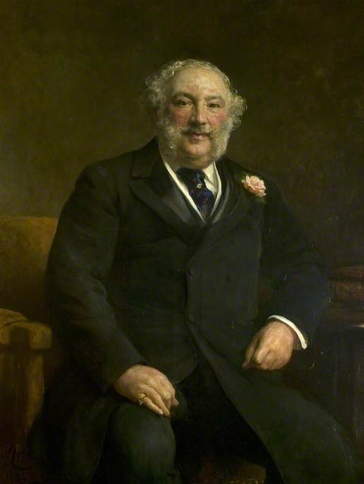 Wikioo.org - The Encyclopedia of Fine Arts - Painting, Artwork by Arthur Stockdale Cope - Sir Israel Hart (1935–1911), Mayor of Leicester (1884–1888 1893–1894)