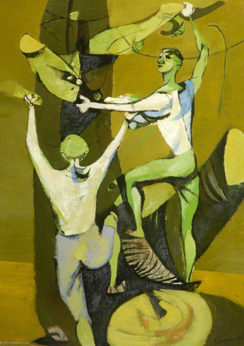 Wikioo.org - The Encyclopedia of Fine Arts - Painting, Artwork by John Keith Vaughan - Climbing Figures