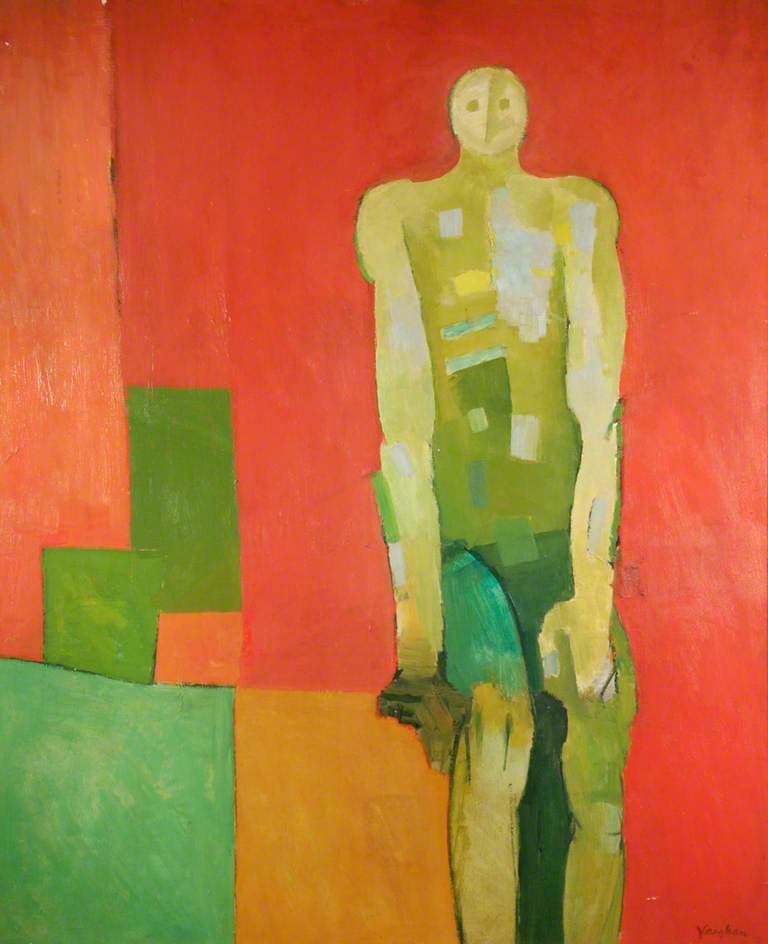 Wikioo.org - The Encyclopedia of Fine Arts - Painting, Artwork by John Keith Vaughan - Figure in a Red Room