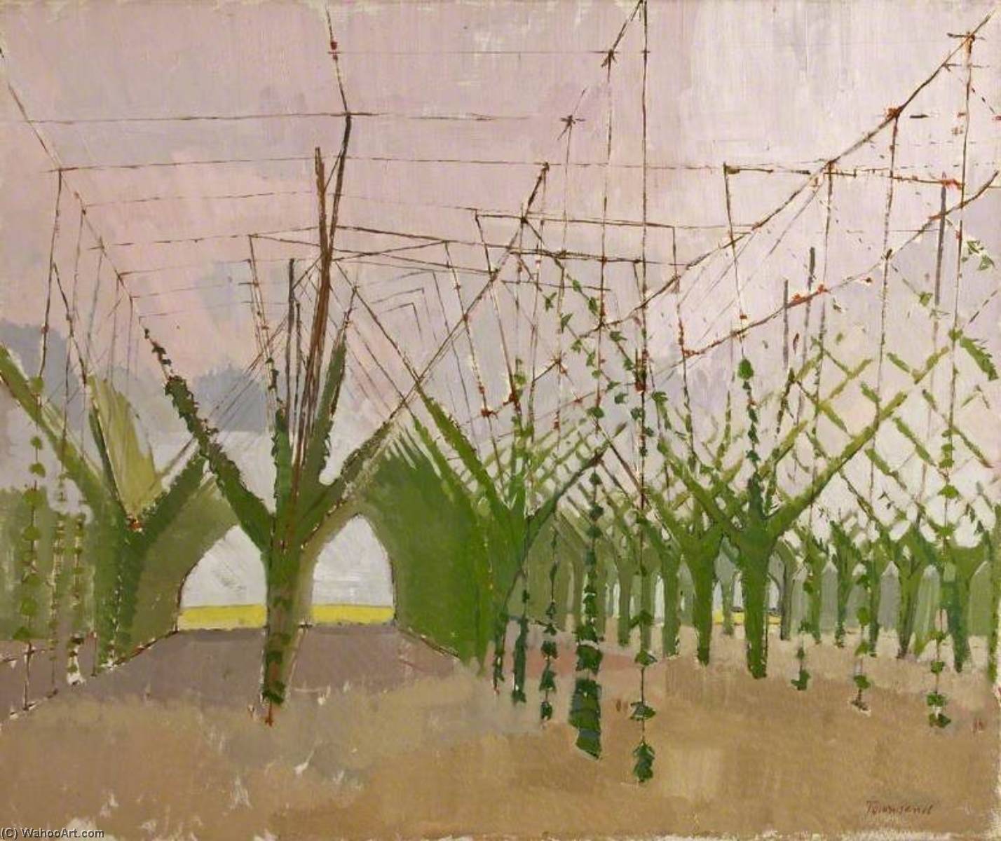 Wikioo.org - The Encyclopedia of Fine Arts - Painting, Artwork by William Townsend - The Hop Garden