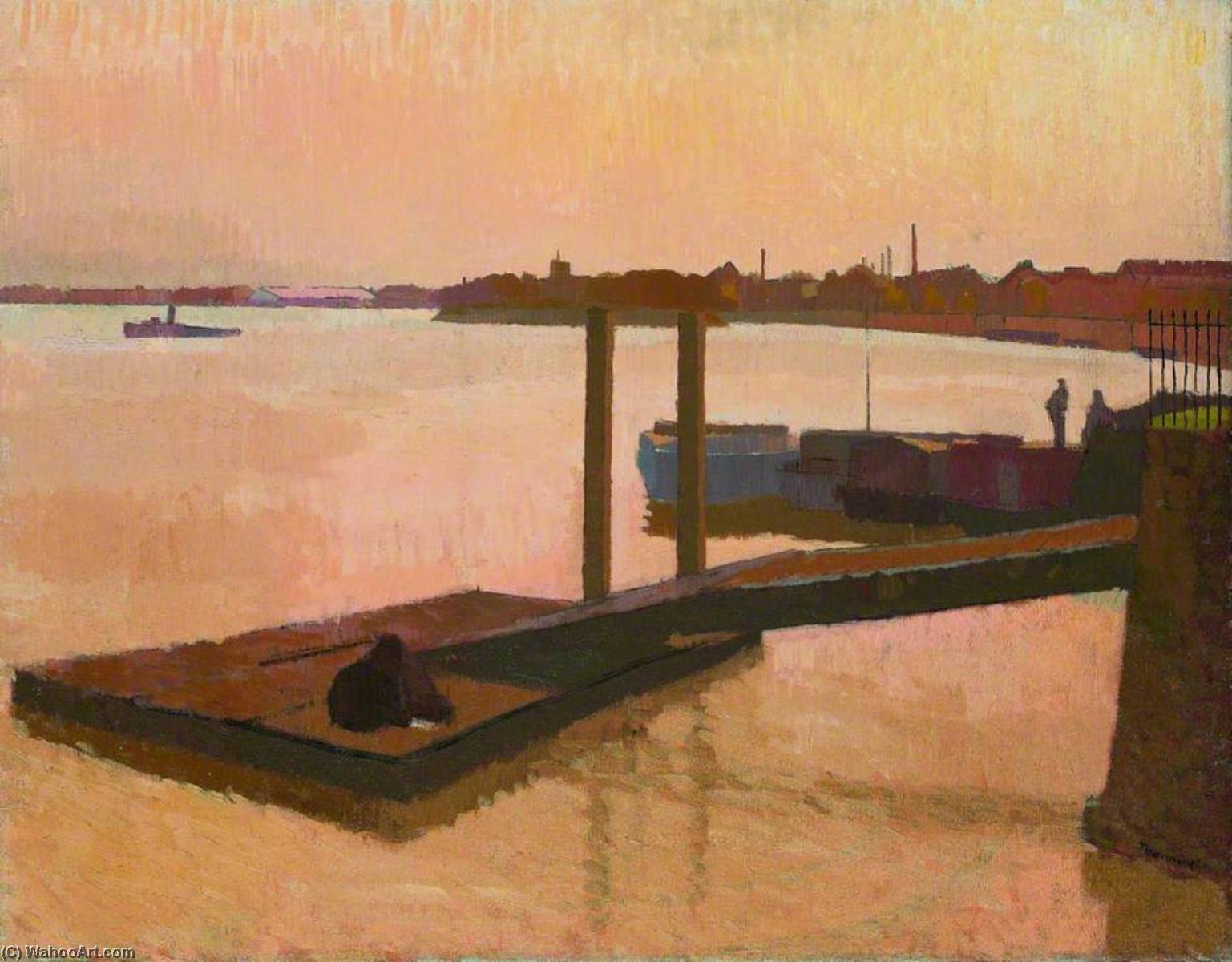 Wikioo.org - The Encyclopedia of Fine Arts - Painting, Artwork by William Townsend - Chiswick Reach I