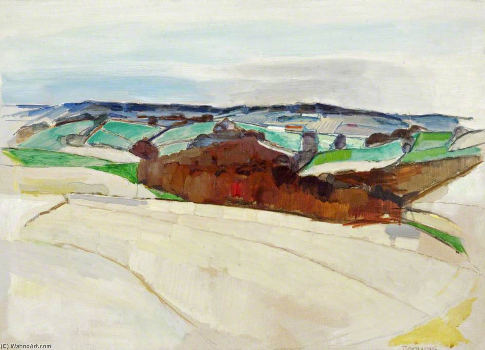Wikioo.org - The Encyclopedia of Fine Arts - Painting, Artwork by William Townsend - A Slope of the Weald