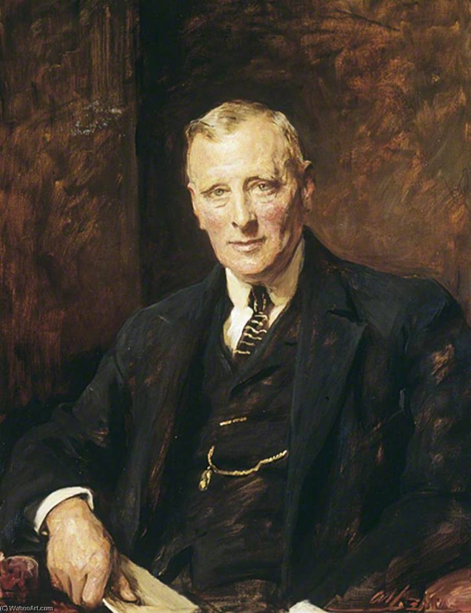 Wikioo.org - The Encyclopedia of Fine Arts - Painting, Artwork by Arthur Stockdale Cope - Charles Lupton (1855–1935), Chairman of the Leeds General Infirmary (1900–1921), Lord Mayor of Leeds (1915– 1916) Deputy Lieutenant of the West Riding, Yorkshire (1918)