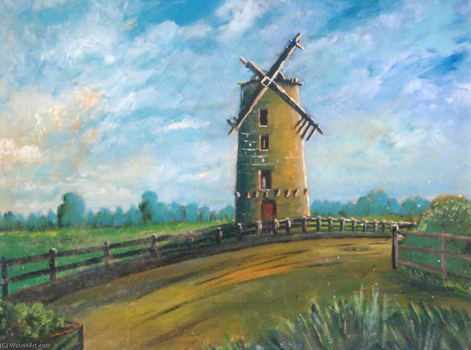 Wikioo.org - The Encyclopedia of Fine Arts - Painting, Artwork by Jimmy Floyd - Woodhorn Mill, Northumberland (recto)