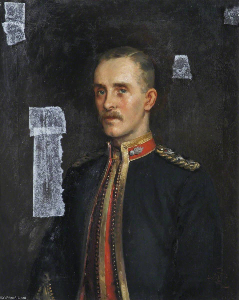 Wikioo.org - The Encyclopedia of Fine Arts - Painting, Artwork by William Bruce Ellis Ranken - Lieutenant Colonel (later Colonel) Henry Cleland Dunlop, Royal Artillery
