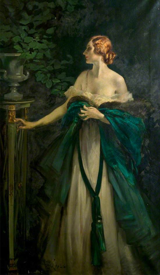 Wikioo.org - The Encyclopedia of Fine Arts - Painting, Artwork by William Bruce Ellis Ranken - Portrait of a Lady in Green