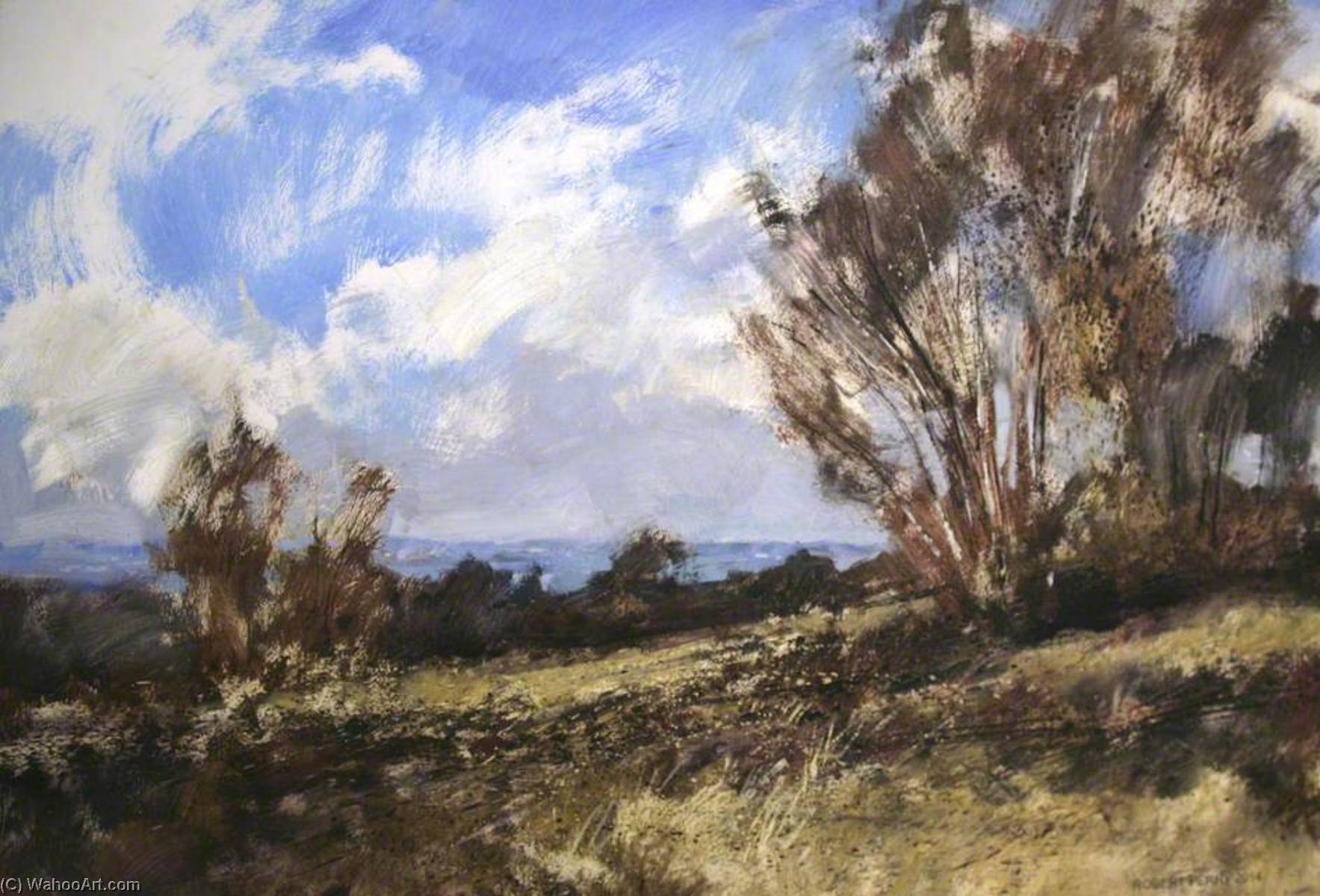 Wikioo.org - The Encyclopedia of Fine Arts - Painting, Artwork by Robert Perry - View near the Glacial Boulder, Cannock Chase