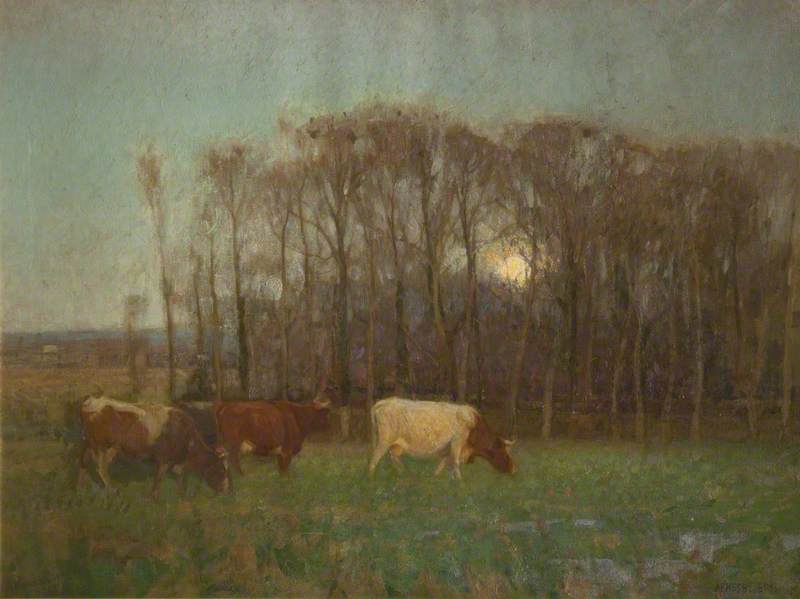 Wikioo.org - The Encyclopedia of Fine Arts - Painting, Artwork by John Alfred Arnesby Brown - Fading Day