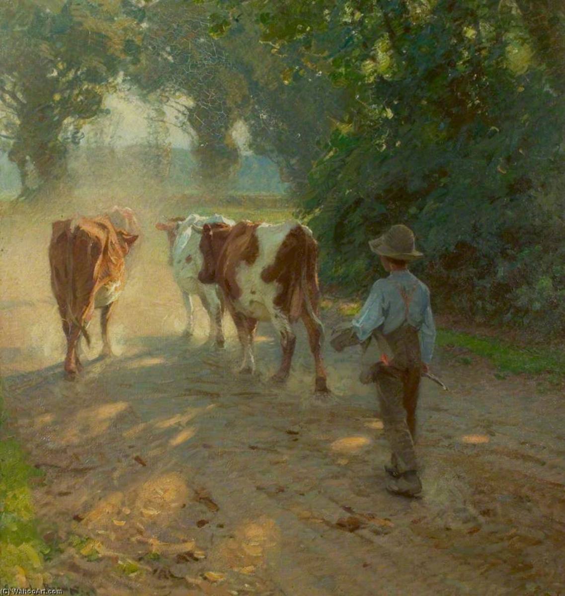 Wikioo.org - The Encyclopedia of Fine Arts - Painting, Artwork by John Alfred Arnesby Brown - Full Summer, Ludham, Norfolk