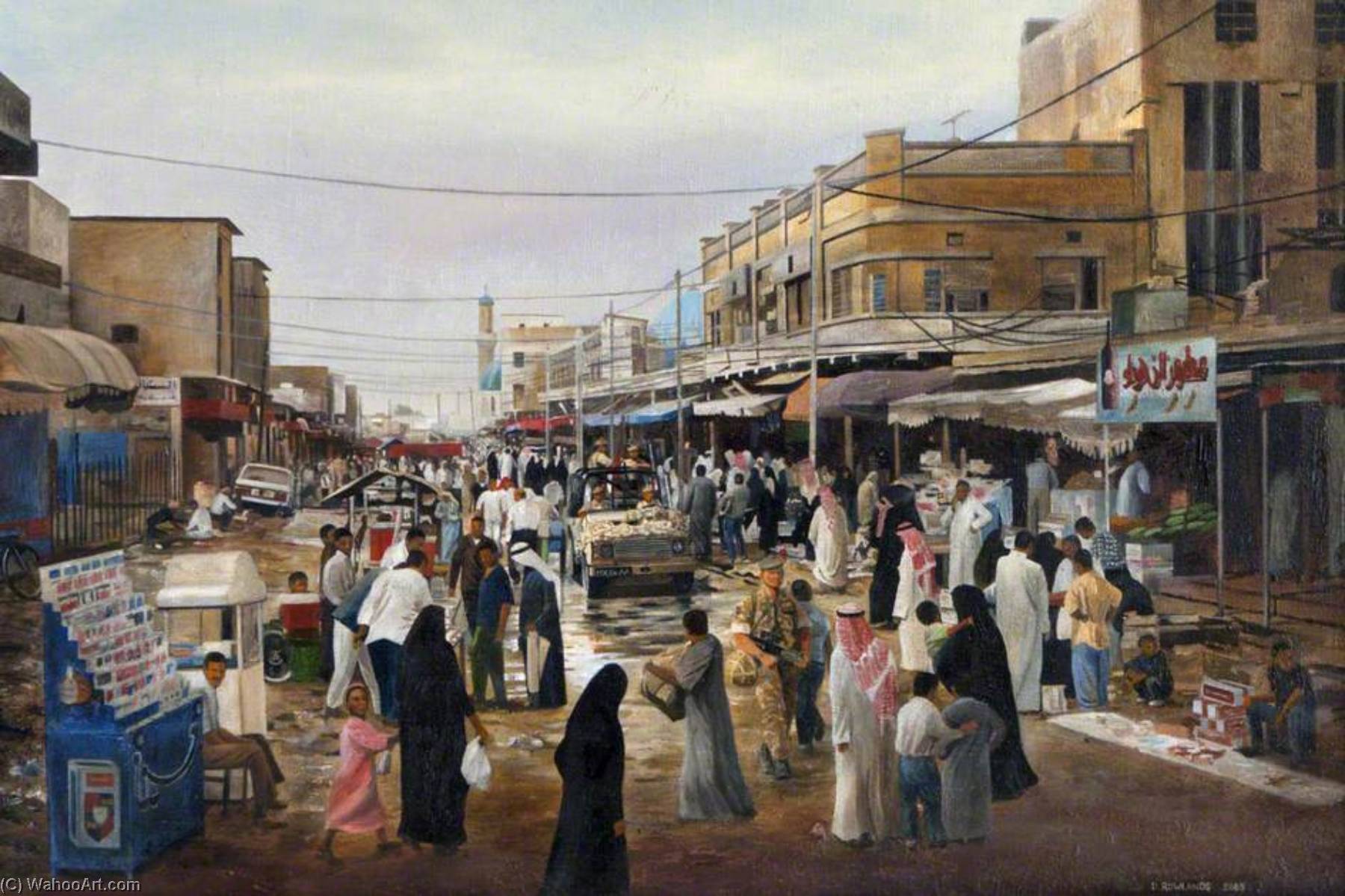 Wikioo.org - The Encyclopedia of Fine Arts - Painting, Artwork by David John Rowlands - Az Zubayr, Iraq 2003