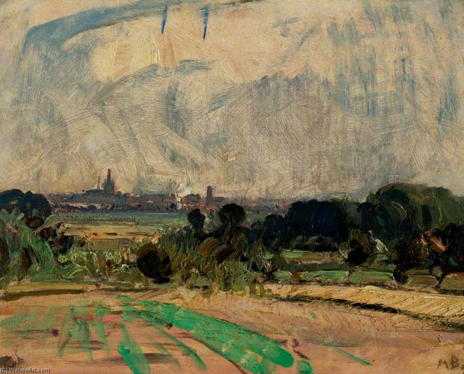 Wikioo.org - The Encyclopedia of Fine Arts - Painting, Artwork by John Alfred Arnesby Brown - Near Nottingham