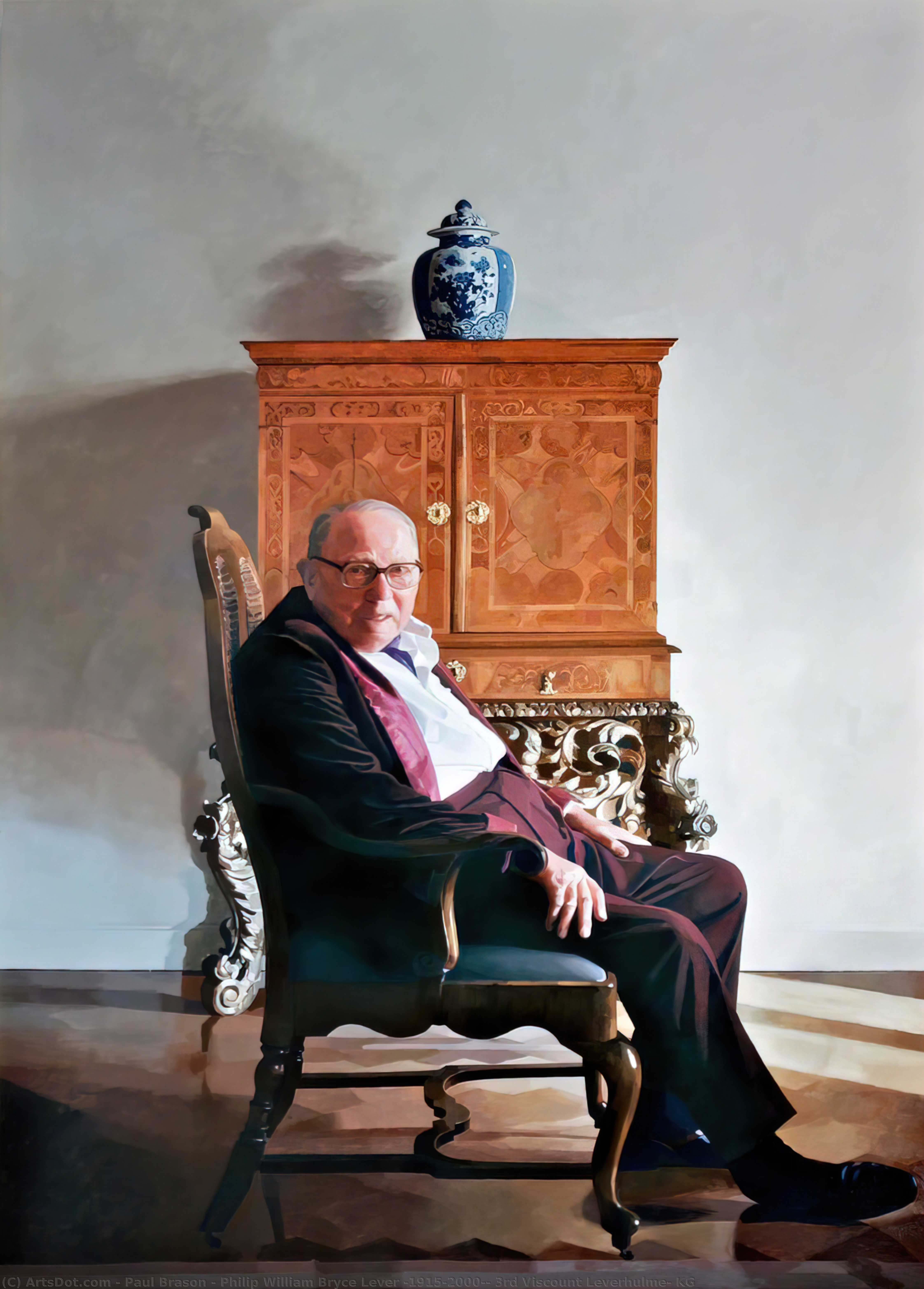 Wikioo.org - The Encyclopedia of Fine Arts - Painting, Artwork by Paul Brason - Philip William Bryce Lever (1915–2000), 3rd Viscount Leverhulme, KG