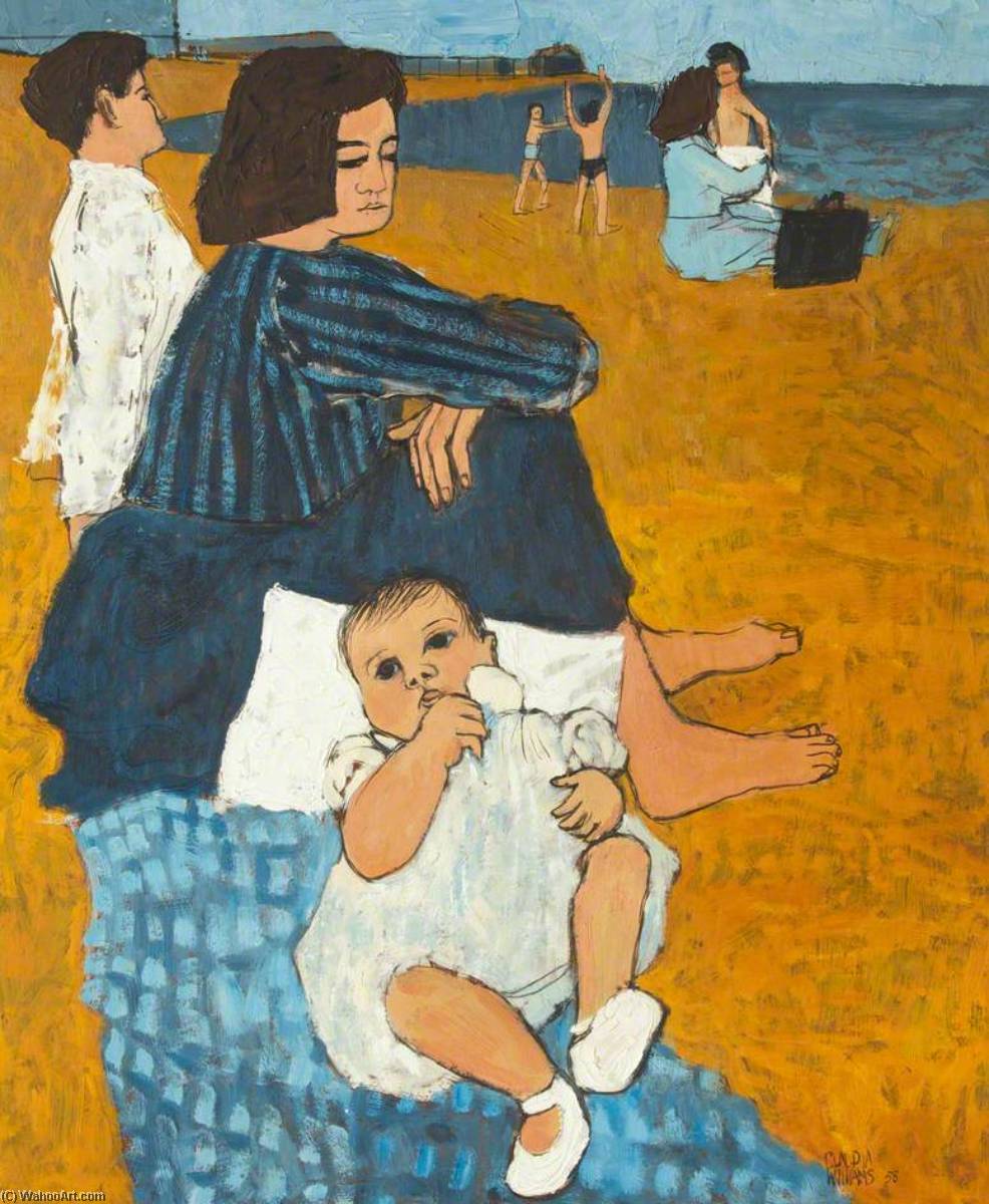 WikiOO.org - Enciclopédia das Belas Artes - Pintura, Arte por Claudia Williams - Family by the Sea