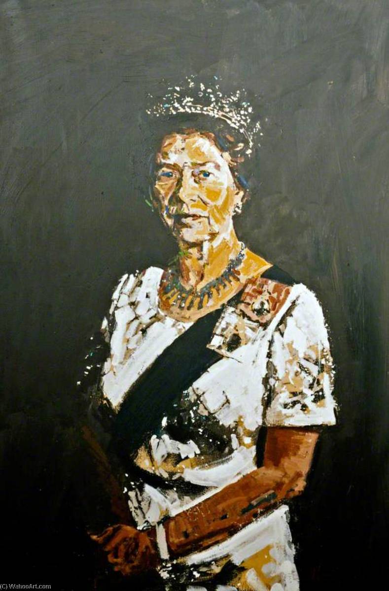Wikioo.org - The Encyclopedia of Fine Arts - Painting, Artwork by Henry Mee - Her Majesty the Queen, Elizabeth II