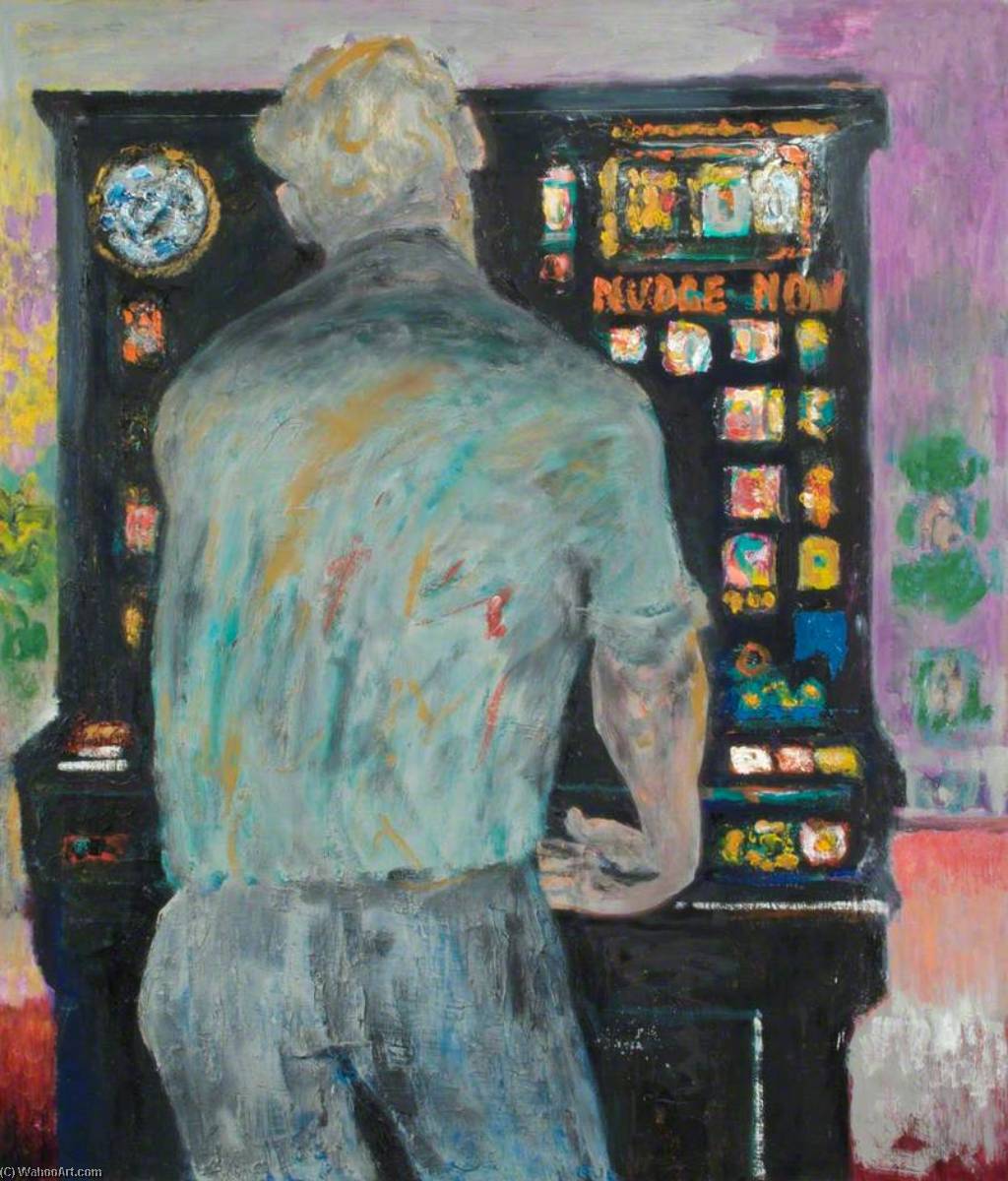 Wikioo.org - The Encyclopedia of Fine Arts - Painting, Artwork by William Hallé - Man at a Fruit Machine