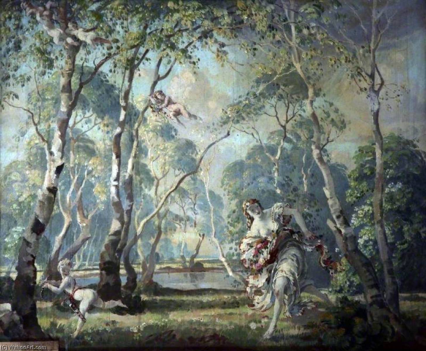 Wikioo.org - The Encyclopedia of Fine Arts - Painting, Artwork by Philip Connard - Spring on Wimbledon Common, London