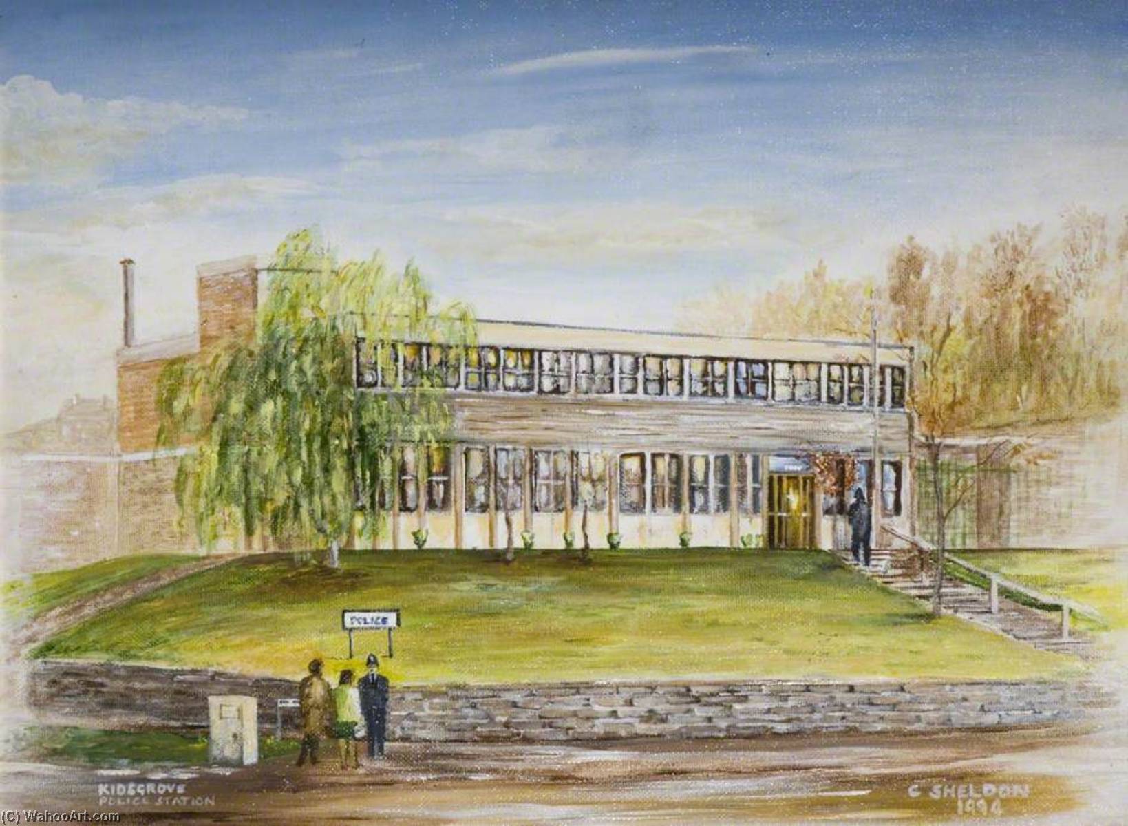 Wikioo.org - The Encyclopedia of Fine Arts - Painting, Artwork by Christopher William Sheldon - Kidsgrove Police Station