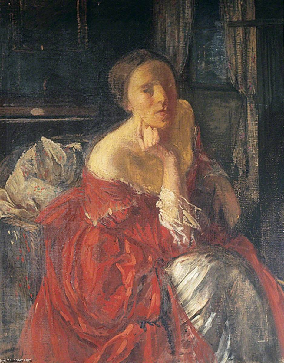 Wikioo.org - The Encyclopedia of Fine Arts - Painting, Artwork by Philip Connard - The Red Gown