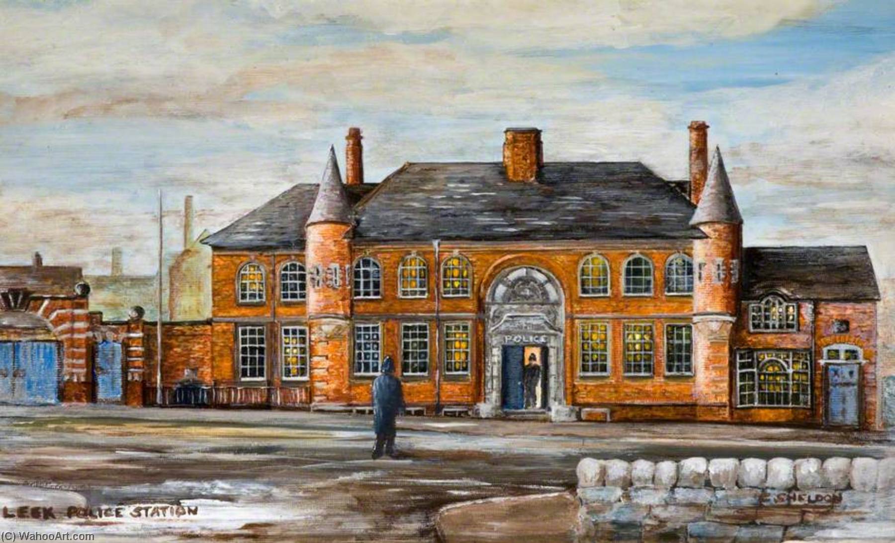Wikioo.org - The Encyclopedia of Fine Arts - Painting, Artwork by Christopher William Sheldon - Leek Police Station
