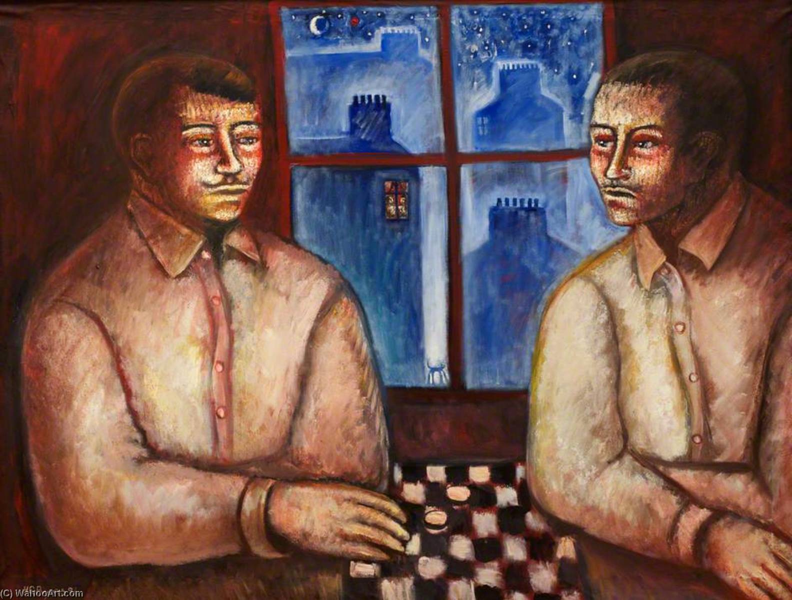 Wikioo.org - The Encyclopedia of Fine Arts - Painting, Artwork by Hugh Gerard Byars - The Draughts Players