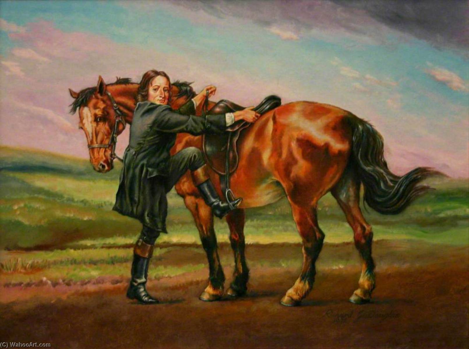 Wikioo.org - The Encyclopedia of Fine Arts - Painting, Artwork by Richard Gilmore Douglas - John Wesley (1703–1791), Mounting His Horse
