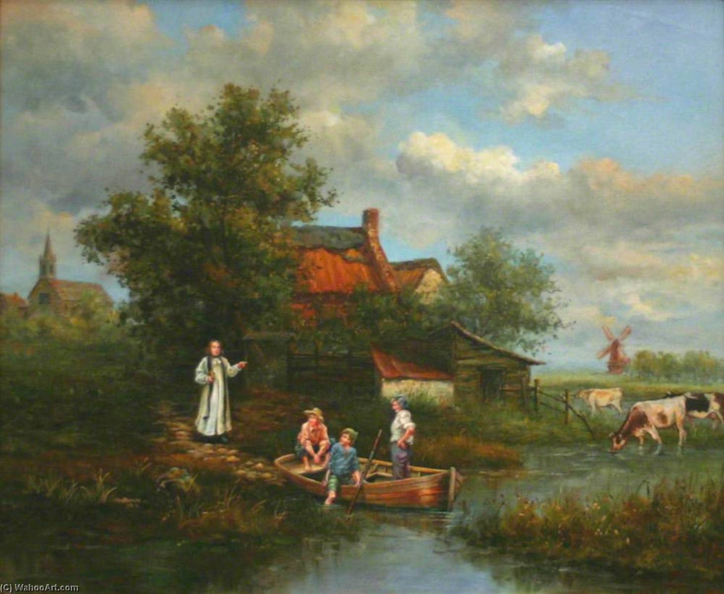 Wikioo.org - The Encyclopedia of Fine Arts - Painting, Artwork by Richard Gilmore Douglas - John Wesley at Wroot, Lincolnshire