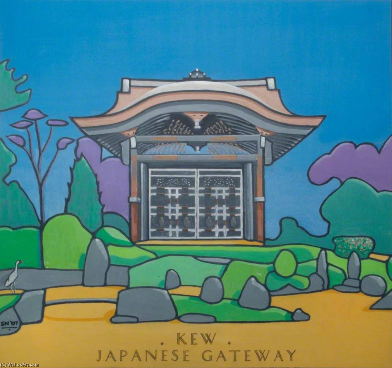 Wikioo.org - The Encyclopedia of Fine Arts - Painting, Artwork by Stephen Nicoll - Kew Icons Japanese Gateway