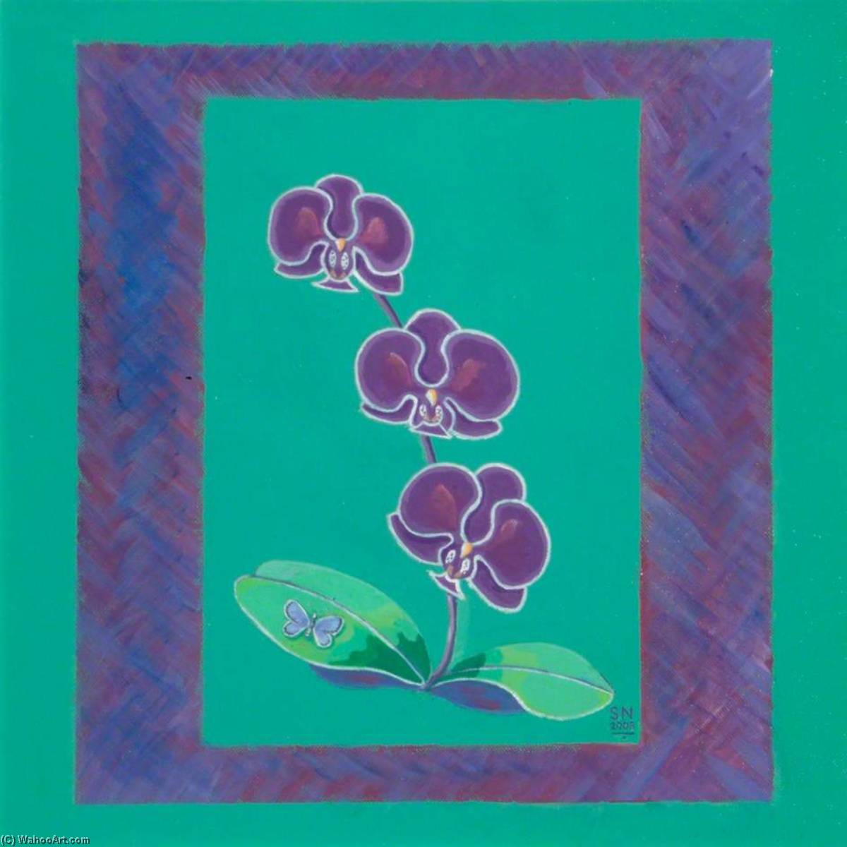 Wikioo.org - The Encyclopedia of Fine Arts - Painting, Artwork by Stephen Nicoll - Field Frame Flowers, Green