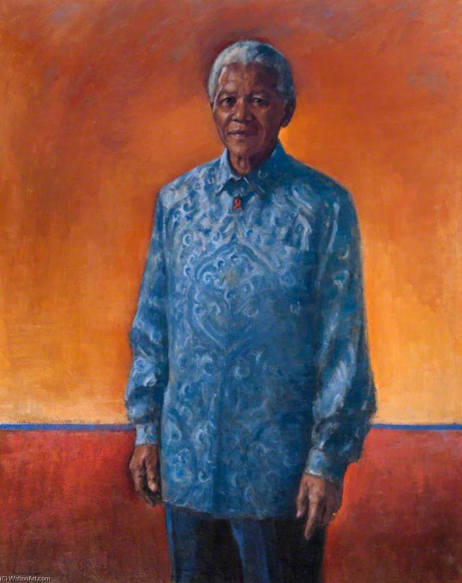 Wikioo.org - The Encyclopedia of Fine Arts - Painting, Artwork by Anne H Mackintosh - Nelson Mandela (1918–2013)